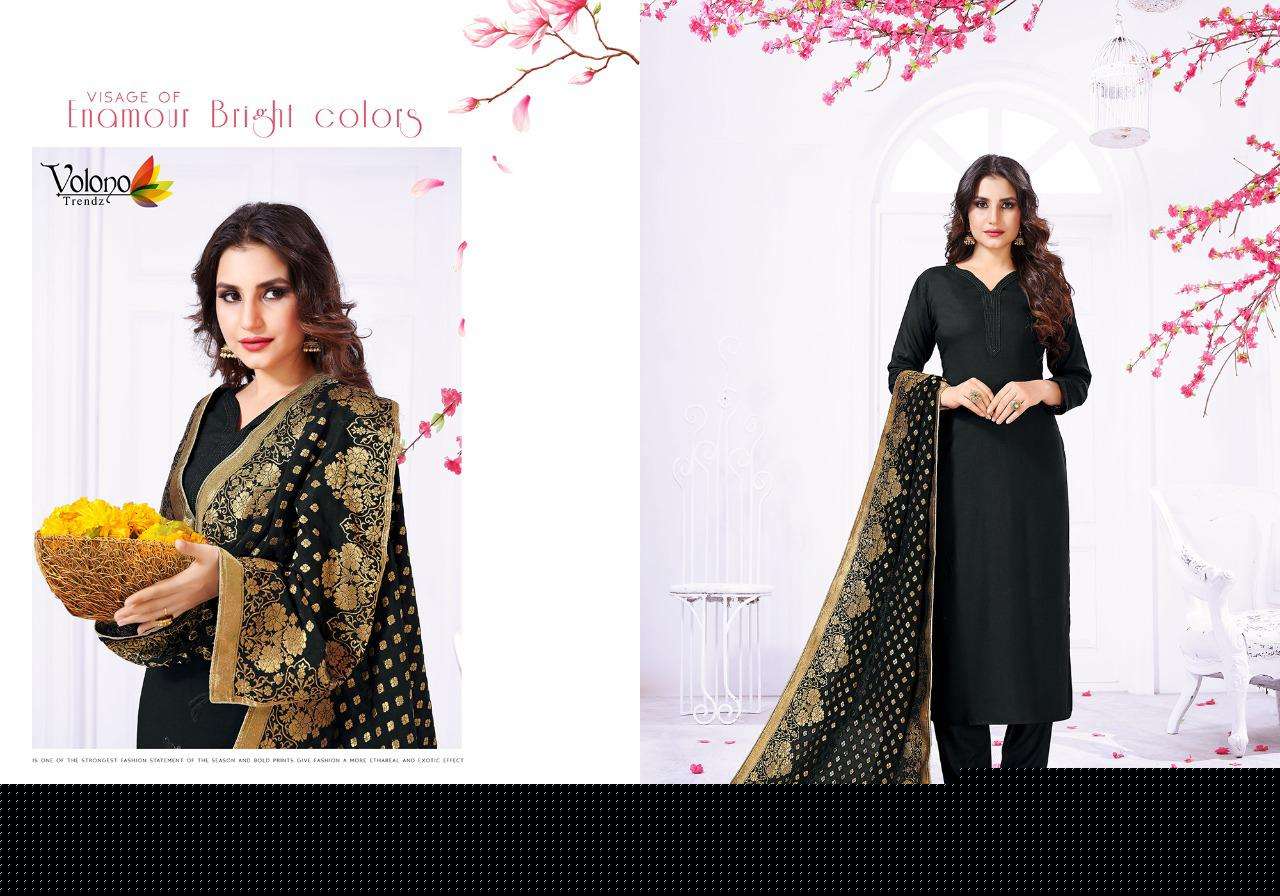VASTRA BY VOLONO TRENDZ 1001 TO 1006 SERIES BEAUTIFUL SUITS STYLISH FANCY COLORFUL PARTY WEAR & OCCASIONAL WEAR HEAVY RAYON DRESSES AT WHOLESALE PRICE