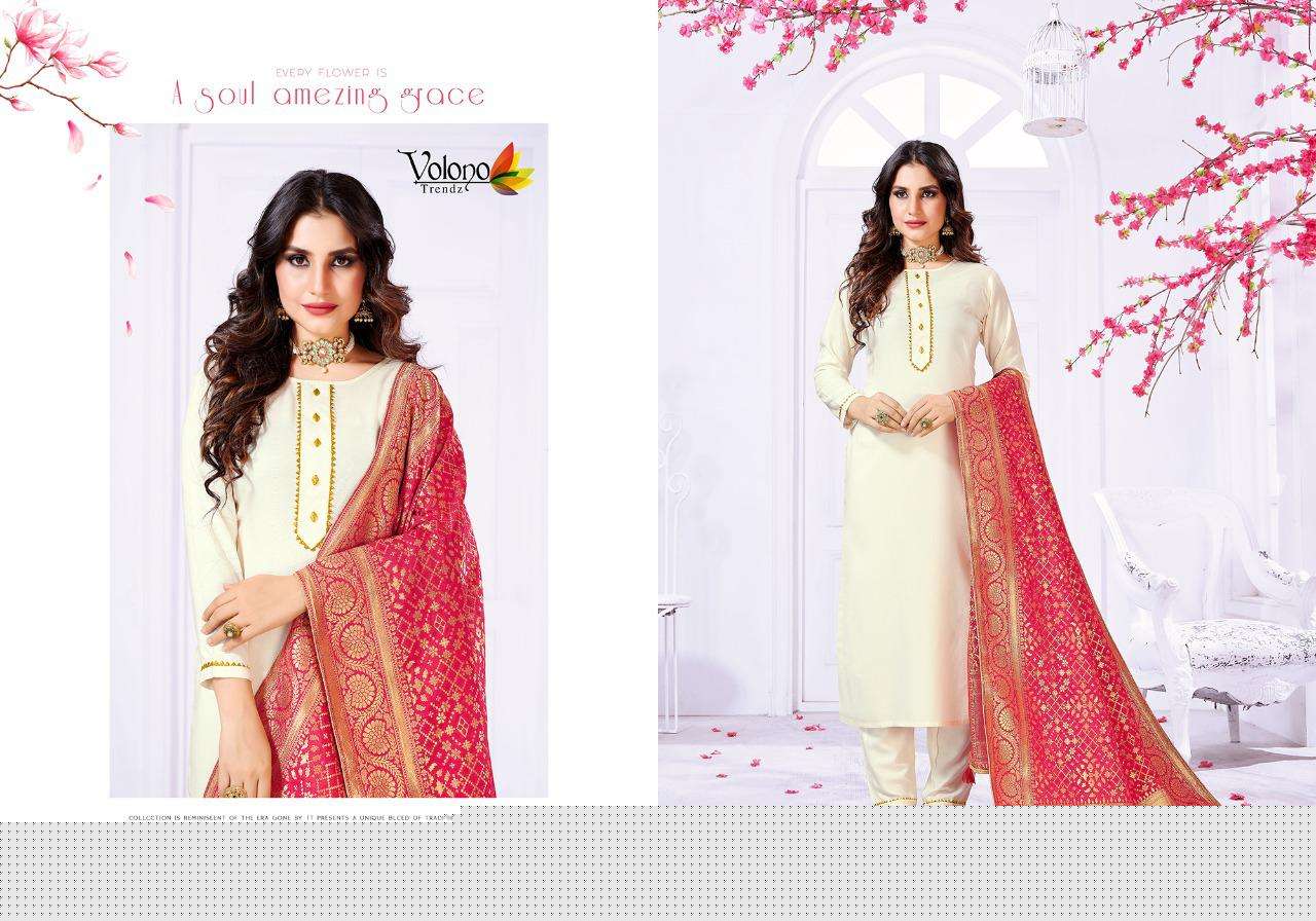 VASTRA BY VOLONO TRENDZ 1001 TO 1006 SERIES BEAUTIFUL SUITS STYLISH FANCY COLORFUL PARTY WEAR & OCCASIONAL WEAR HEAVY RAYON DRESSES AT WHOLESALE PRICE