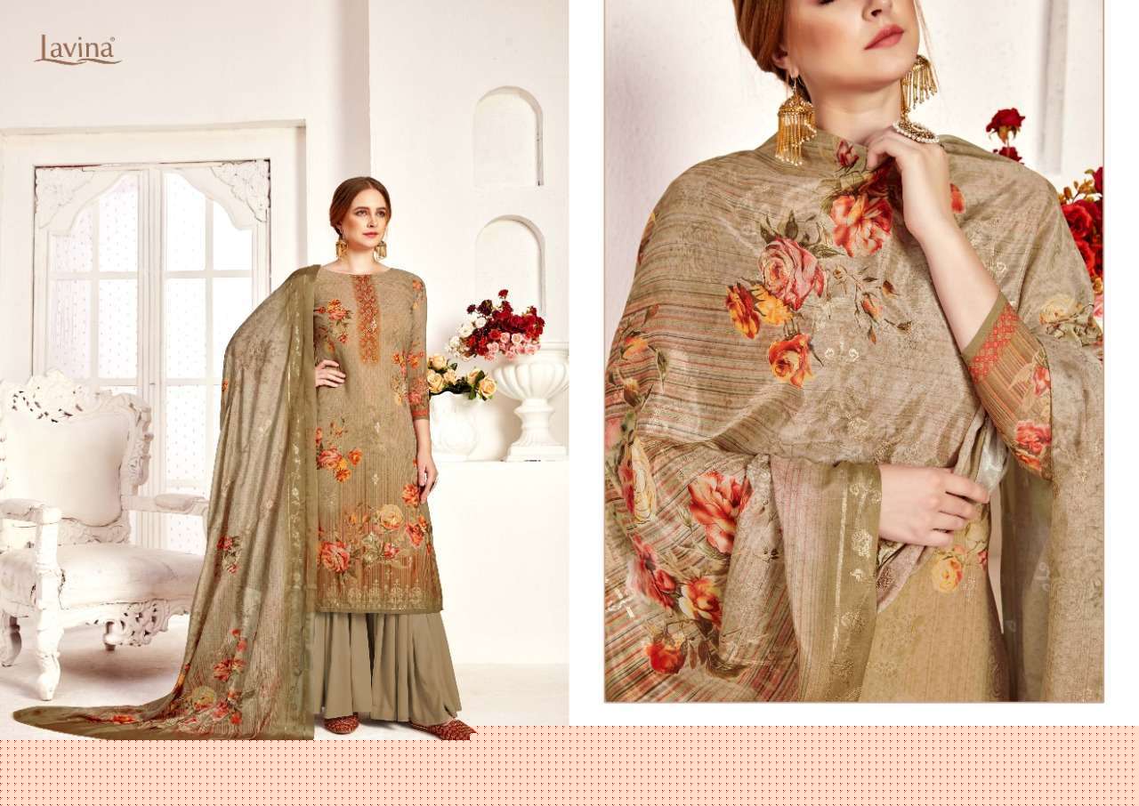 LAVINA VOL-45 BY LAVINA 45001 TO 45006 SERIES DESIGNER SUITS COLLECTION BEAUTIFUL STYLISH FANCY COLORFUL PARTY WEAR & ETHNIC WEAR GEORGETTE DIGITAL PRINT EMBROIDERED DRESSES AT WHOLESALE PRICE