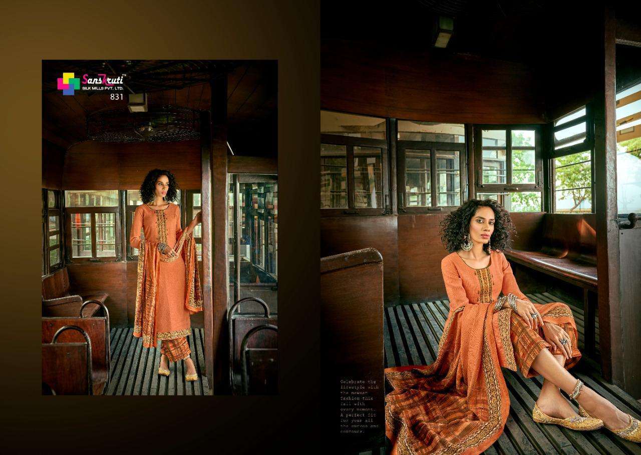 ALFAAZ BY SANSKRUTI SILK MILLS 831 TO 840 SERIES DESIGNER SUITS COLLECTION BEAUTIFUL STYLISH FANCY COLORFUL PARTY WEAR & OCCASIONAL WEAR PURE PASHMINA DIGITAL PRINT DRESSES AT WHOLESALE PRICE