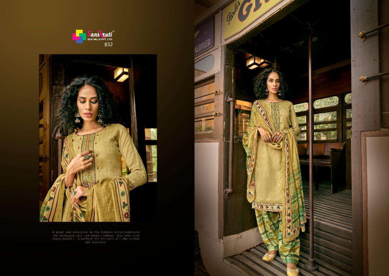 ALFAAZ BY SANSKRUTI SILK MILLS 831 TO 840 SERIES DESIGNER SUITS COLLECTION BEAUTIFUL STYLISH FANCY COLORFUL PARTY WEAR & OCCASIONAL WEAR PURE PASHMINA DIGITAL PRINT DRESSES AT WHOLESALE PRICE