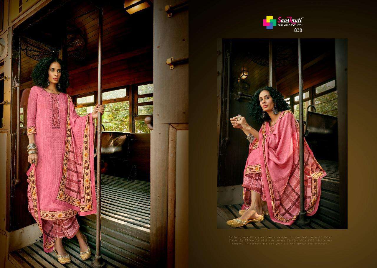 ALFAAZ BY SANSKRUTI SILK MILLS 831 TO 840 SERIES DESIGNER SUITS COLLECTION BEAUTIFUL STYLISH FANCY COLORFUL PARTY WEAR & OCCASIONAL WEAR PURE PASHMINA DIGITAL PRINT DRESSES AT WHOLESALE PRICE