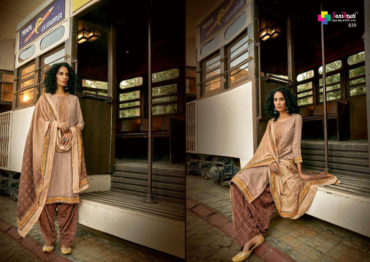 ALFAAZ BY SANSKRUTI SILK MILLS 831 TO 840 SERIES DESIGNER SUITS COLLECTION BEAUTIFUL STYLISH FANCY COLORFUL PARTY WEAR & OCCASIONAL WEAR PURE PASHMINA DIGITAL PRINT DRESSES AT WHOLESALE PRICE
