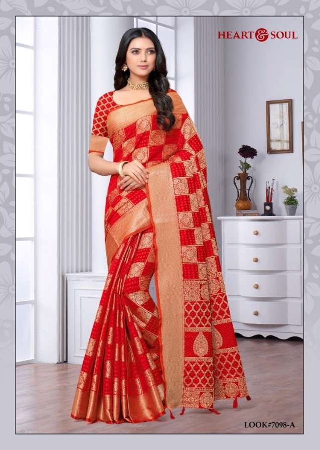 LOOK BY HEART AND SOUL INDIAN TRADITIONAL WEAR COLLECTION BEAUTIFUL STYLISH FANCY COLORFUL PARTY WEAR & OCCASIONAL WEAR FANCY SAREES AT WHOLESALE PRICE