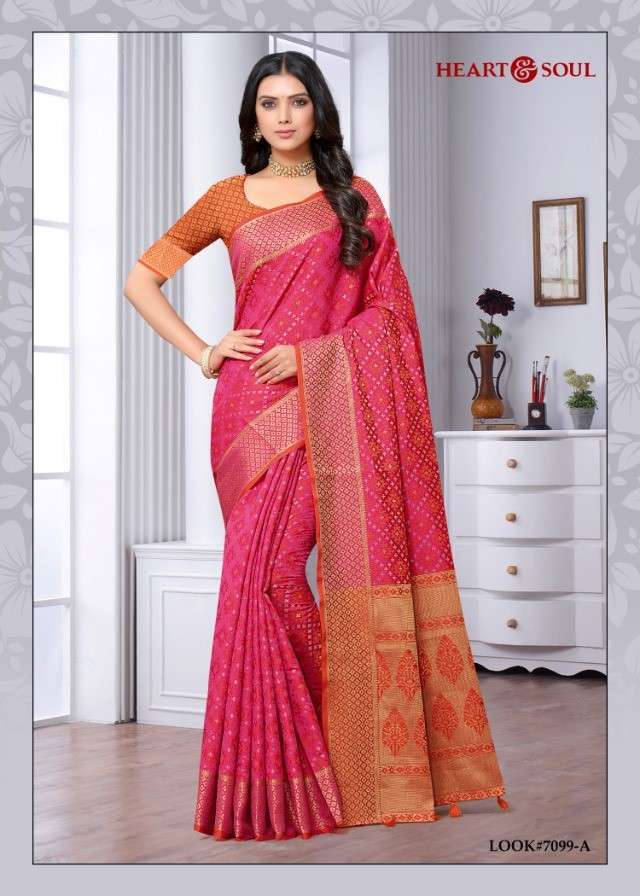 LOOK BY HEART AND SOUL INDIAN TRADITIONAL WEAR COLLECTION BEAUTIFUL STYLISH FANCY COLORFUL PARTY WEAR & OCCASIONAL WEAR FANCY SAREES AT WHOLESALE PRICE