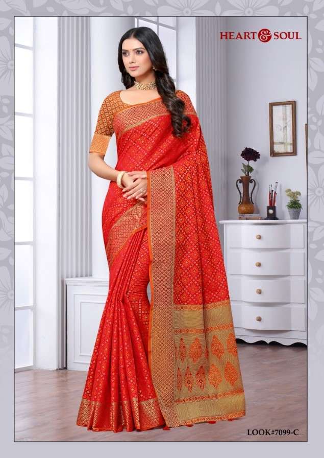 LOOK BY HEART AND SOUL INDIAN TRADITIONAL WEAR COLLECTION BEAUTIFUL STYLISH FANCY COLORFUL PARTY WEAR & OCCASIONAL WEAR FANCY SAREES AT WHOLESALE PRICE
