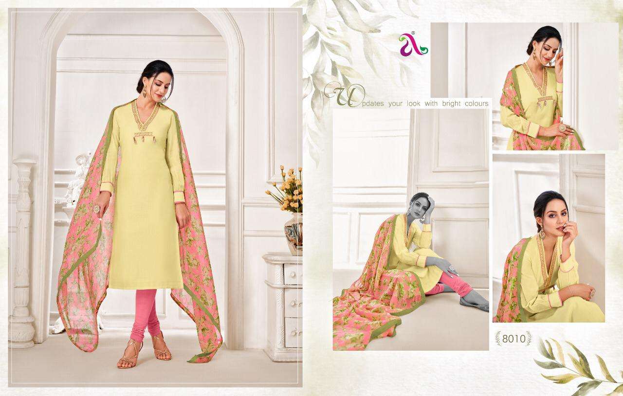 DAIRY MILK VOL-32 BY ANGROOP PLUS 8001 TO 8016 SERIES BEAUTIFUL STYLISH FANCY COLORFUL CASUAL WEAR & ETHNIC WEAR CHANDERI COTTON DRESSES AT WHOLESALE PRICE