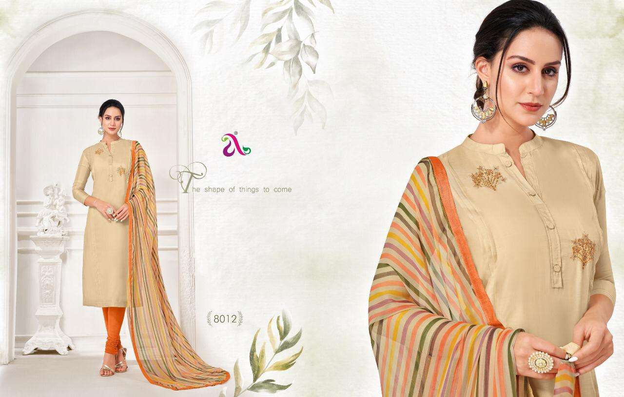 DAIRY MILK VOL-32 BY ANGROOP PLUS 8001 TO 8016 SERIES BEAUTIFUL STYLISH FANCY COLORFUL CASUAL WEAR & ETHNIC WEAR CHANDERI COTTON DRESSES AT WHOLESALE PRICE