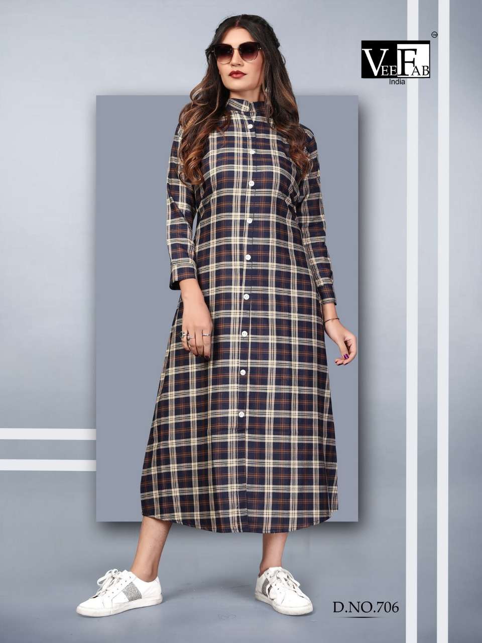 WINTER GRACE VOL-7 BY VEE FAB 701 TO 706 SERIES BEAUTIFUL COLORFUL STYLISH FANCY CASUAL WEAR & ETHNIC WEAR & READY TO WEAR PRINTED KURTIS AT WHOLESALE PRICE