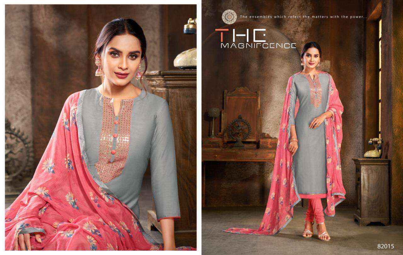 SPRING VOL-5 BY KAPIL TRENDZ 82008 TO 82021 SERIES BEAUTIFUL SUITS STYLISH FANCY COLORFUL PARTY WEAR & OCCASIONAL WEAR COTTON MODEL DRESSES AT WHOLESALE PRICE