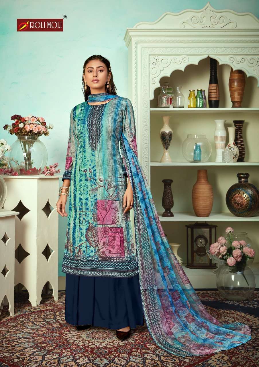 MALLIKA VOL-2 BY ROLI MOLI 1001 TO 1010 SERIES BEAUTIFUL STYLISH SHARARA SUITS FANCY COLORFUL CASUAL WEAR & ETHNIC WEAR & READY TO WEAR HEAVY COTTON PRINTED DRESSES AT WHOLESALE PRICE