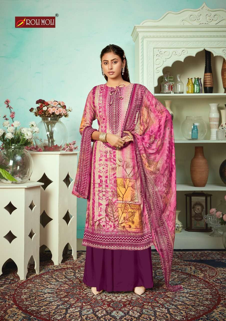 MALLIKA VOL-2 BY ROLI MOLI 1001 TO 1010 SERIES BEAUTIFUL STYLISH SHARARA SUITS FANCY COLORFUL CASUAL WEAR & ETHNIC WEAR & READY TO WEAR HEAVY COTTON PRINTED DRESSES AT WHOLESALE PRICE