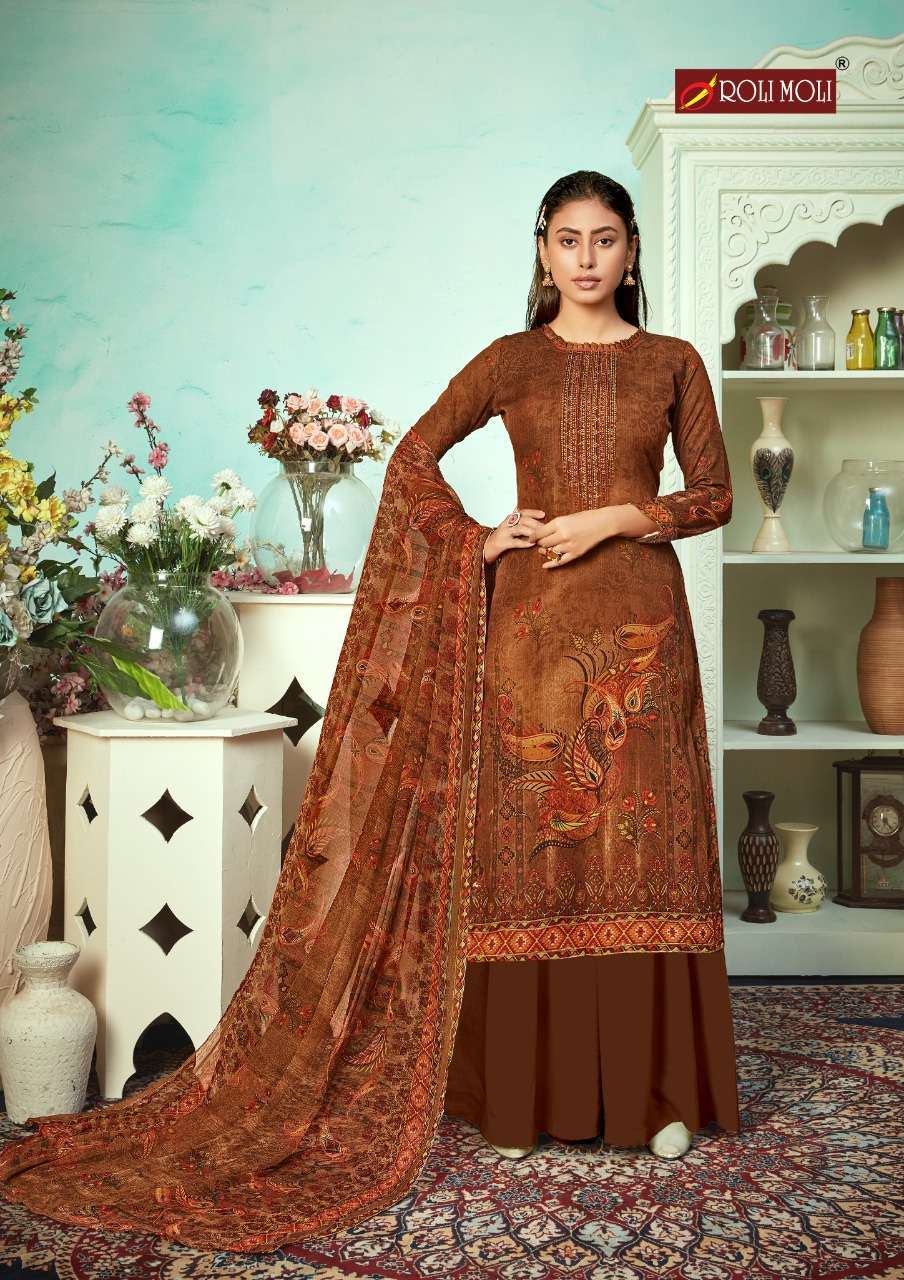 MALLIKA VOL-2 BY ROLI MOLI 1001 TO 1010 SERIES BEAUTIFUL STYLISH SHARARA SUITS FANCY COLORFUL CASUAL WEAR & ETHNIC WEAR & READY TO WEAR HEAVY COTTON PRINTED DRESSES AT WHOLESALE PRICE