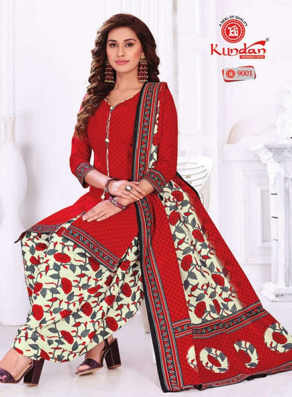 KALASH PATIYALA VOL-9 BY KUNDAN 9001 TO 9018 SERIES BEAUTIFUL STYLISH PATIYALA SUITS FANCY COLORFUL CASUAL WEAR & ETHNIC WEAR & READY TO WEAR PURE COTTON PRINTED DRESSES AT WHOLESALE PRICE