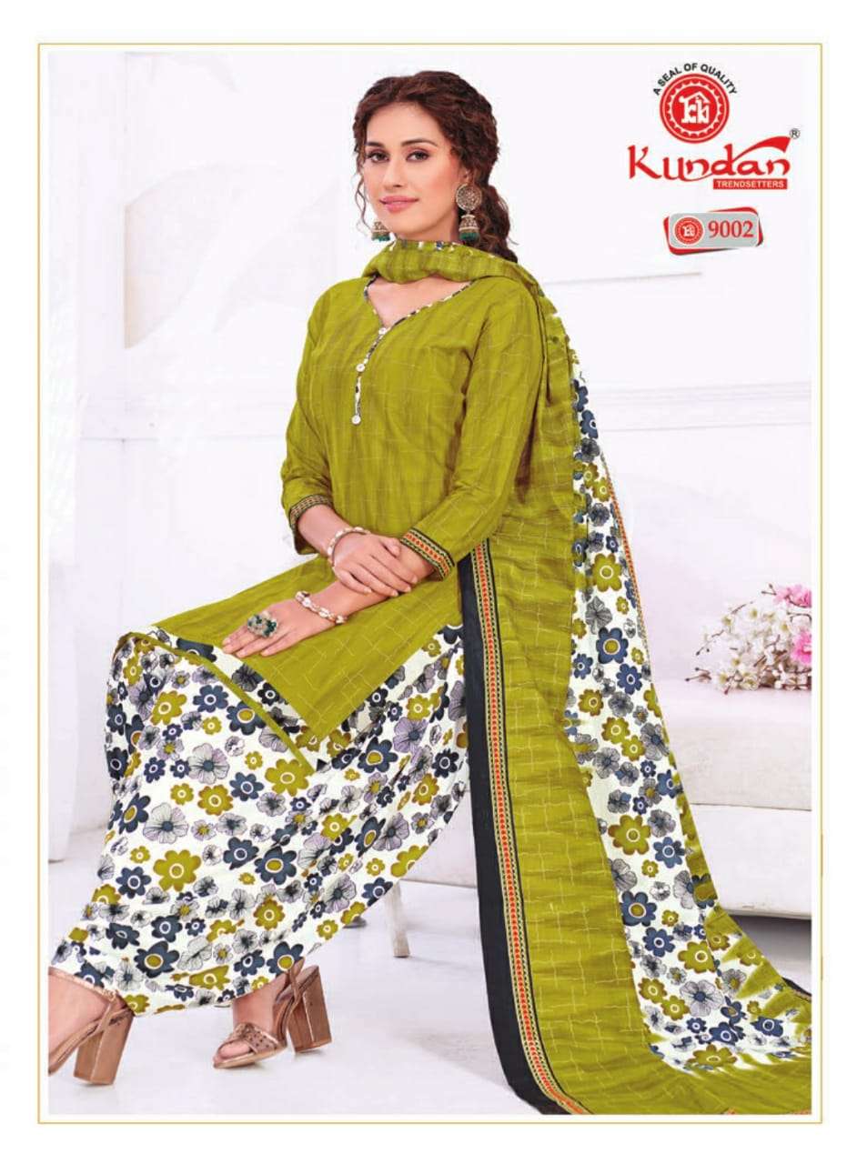 KALASH PATIYALA VOL-9 BY KUNDAN 9001 TO 9018 SERIES BEAUTIFUL STYLISH PATIYALA SUITS FANCY COLORFUL CASUAL WEAR & ETHNIC WEAR & READY TO WEAR PURE COTTON PRINTED DRESSES AT WHOLESALE PRICE