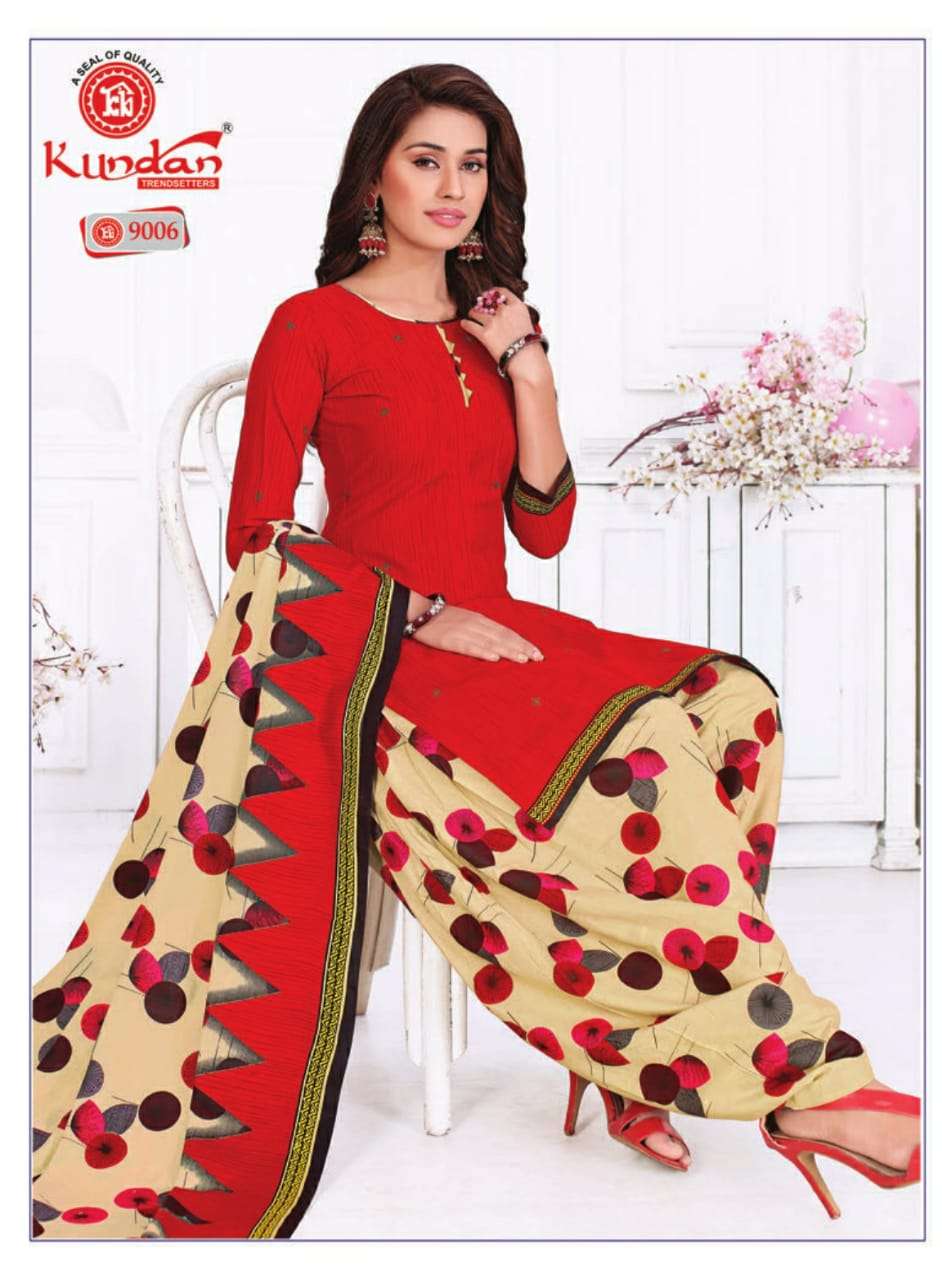 KALASH PATIYALA VOL-9 BY KUNDAN 9001 TO 9018 SERIES BEAUTIFUL STYLISH PATIYALA SUITS FANCY COLORFUL CASUAL WEAR & ETHNIC WEAR & READY TO WEAR PURE COTTON PRINTED DRESSES AT WHOLESALE PRICE