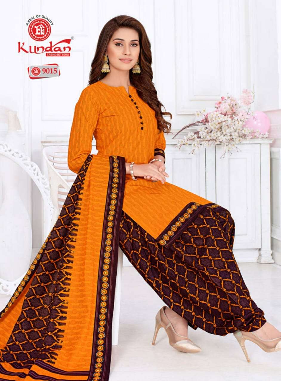 KALASH PATIYALA VOL-9 BY KUNDAN 9001 TO 9018 SERIES BEAUTIFUL STYLISH PATIYALA SUITS FANCY COLORFUL CASUAL WEAR & ETHNIC WEAR & READY TO WEAR PURE COTTON PRINTED DRESSES AT WHOLESALE PRICE