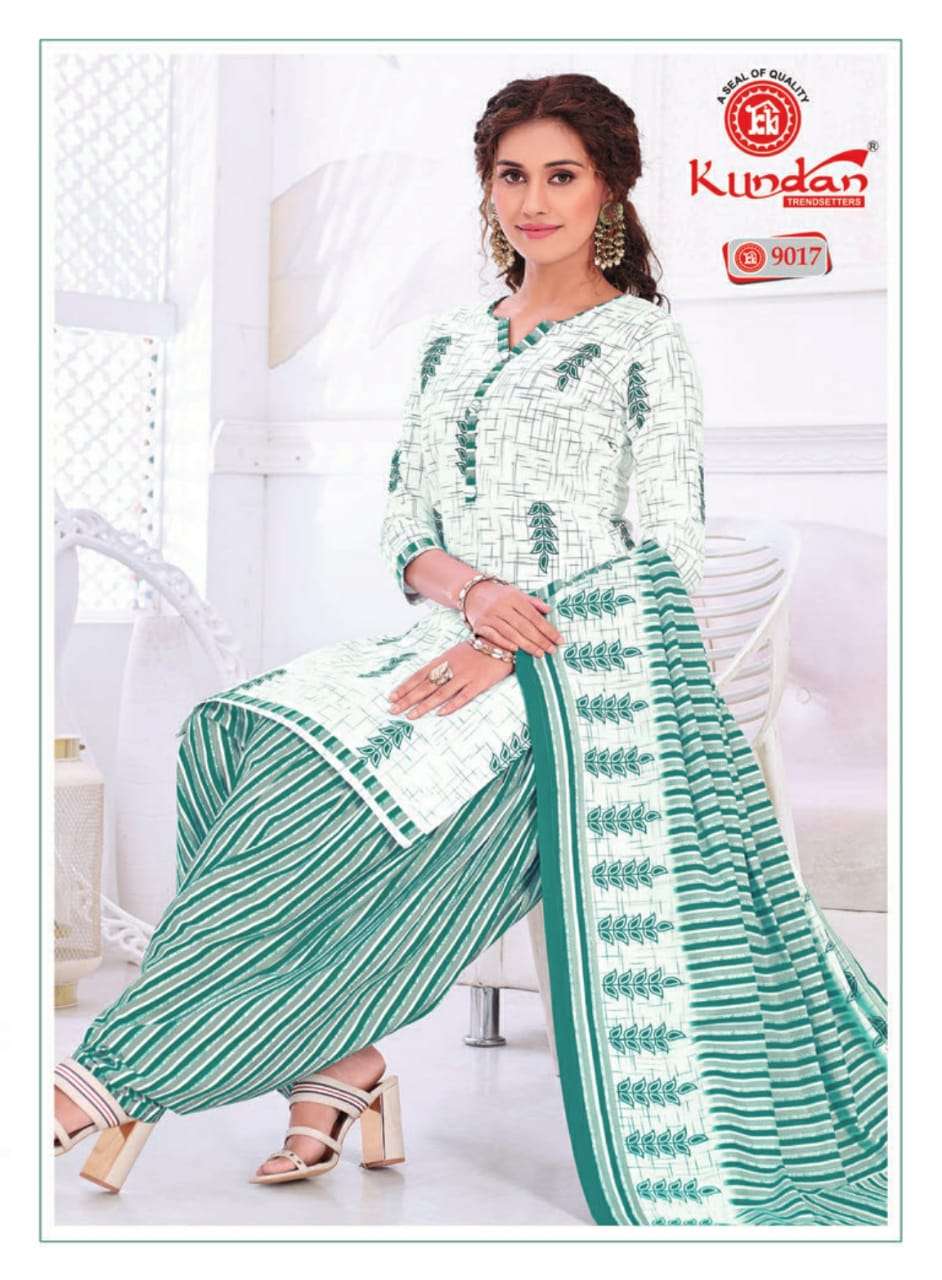 KALASH PATIYALA VOL-9 BY KUNDAN 9001 TO 9018 SERIES BEAUTIFUL STYLISH PATIYALA SUITS FANCY COLORFUL CASUAL WEAR & ETHNIC WEAR & READY TO WEAR PURE COTTON PRINTED DRESSES AT WHOLESALE PRICE