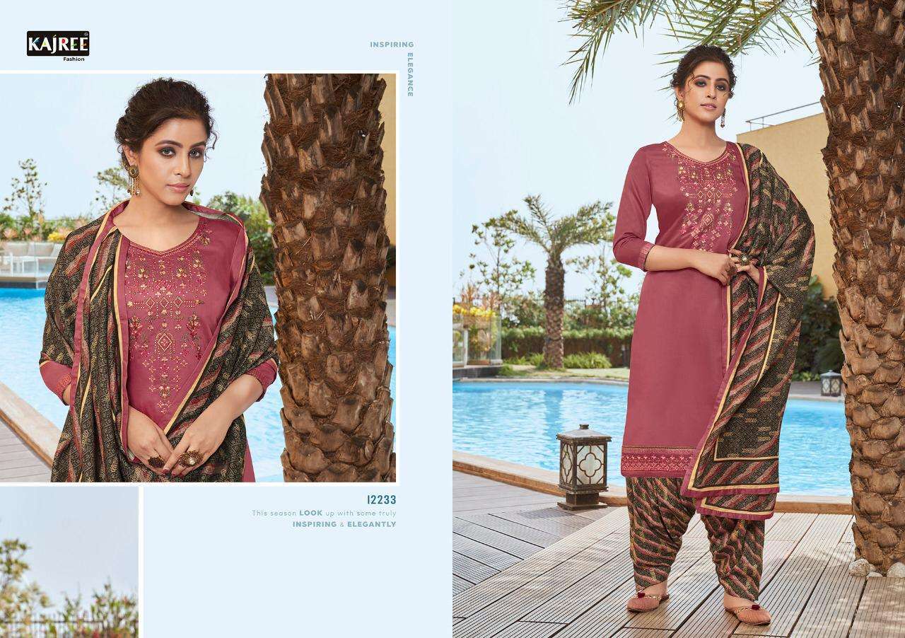 PATIYALA EXPRESS VOL-6 BY KAJREE FASHION 12230 TO 12237 SERIES BEAUTIFUL SUITS STYLISH FANCY COLORFUL CASUAL WEAR & ETHNIC WEAR JAM SILK WITH EMBROIDERY DRESSES AT WHOLESALE PRICE