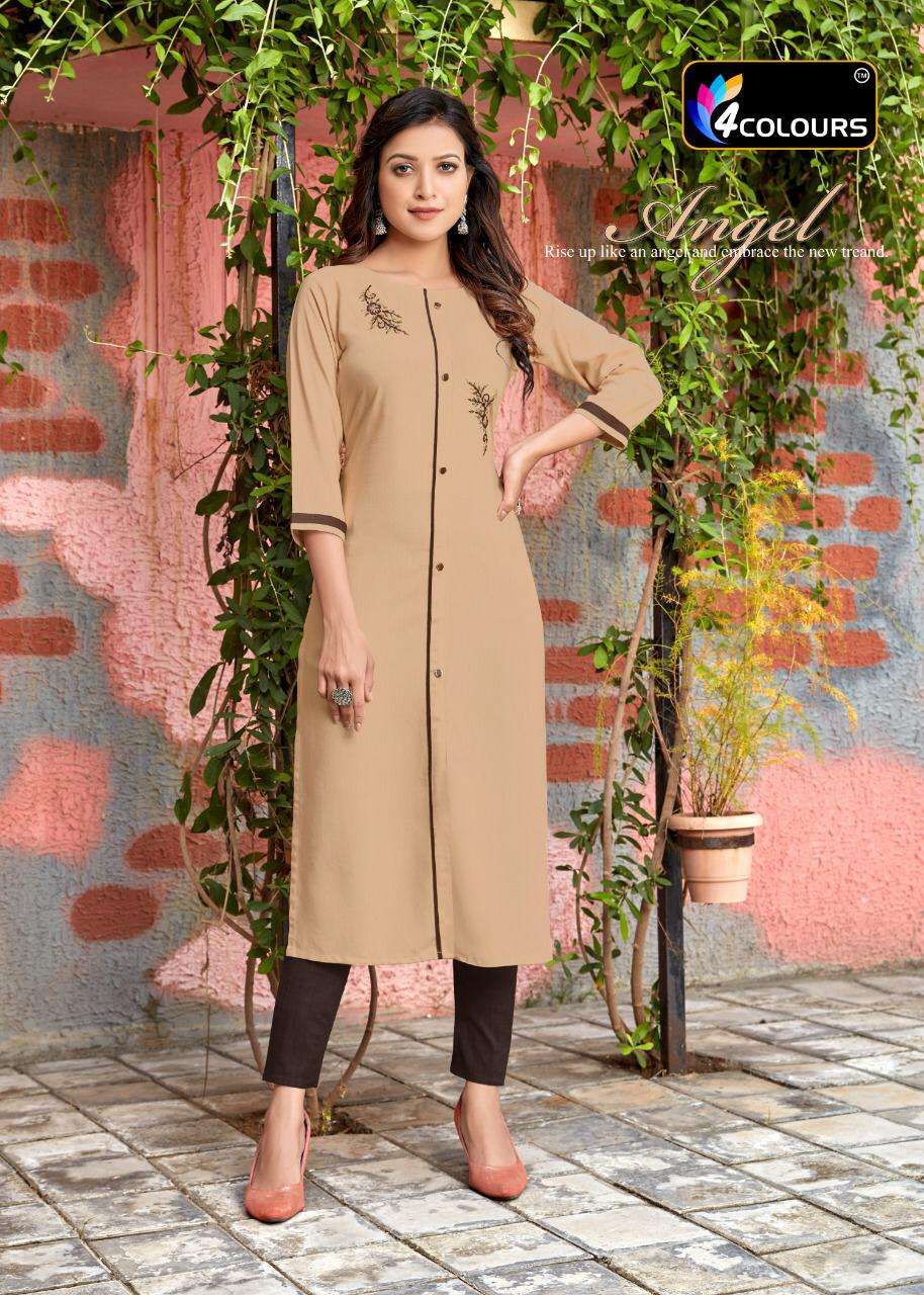 WOMANIYA BY 4 COLOURS 3001 TO 3006 SERIES STYLISH FANCY BEAUTIFUL COLORFUL CASUAL WEAR & ETHNIC WEAR HEAVY RAYON EMBROIDERED KURTIS WITH BOTTOM AT WHOLESALE PRICE