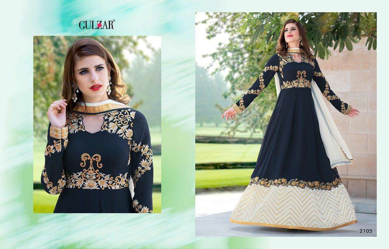 GULZAR SALE COLLECTION BY GULZAR ANARKALI SUITS COLLECTION BEAUTIFUL STYLISH FANCY COLORFUL PARTY WEAR & OCCASIONAL WEAR GEORGETTE/SILK DRESSES AT WHOLESALE PRICE