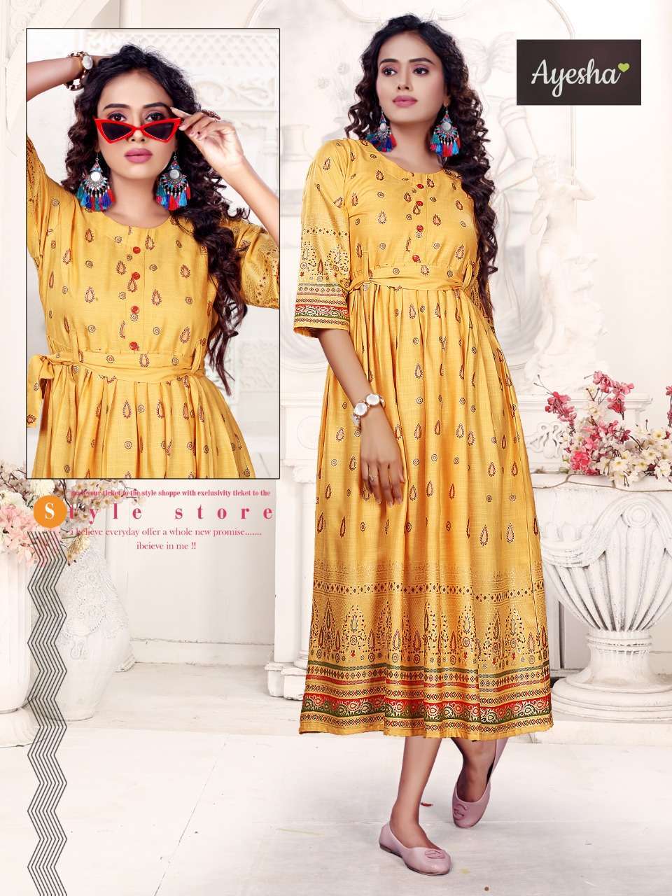 NATASHA VOL-2 BY AYESHA 01 TO 08 SERIES BEAUTIFUL COLORFUL STYLISH FANCY CASUAL WEAR & ETHNIC WEAR & READY TO WEAR RAYON PRINTED GOWNS AT WHOLESALE PRICE