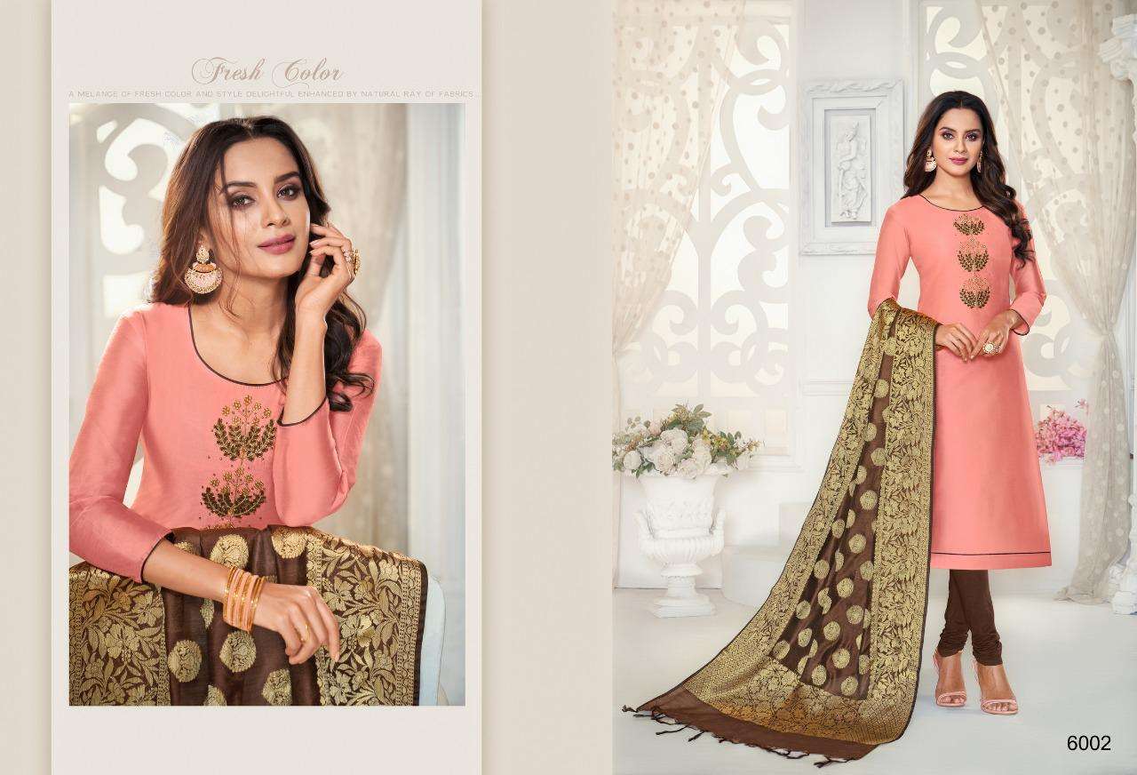 LIFESTYLE VOL-6 BY SHAGUN LIFESTYLE 6001 TO 6012 SERIES BEAUTIFUL COLORFUL STYLISH PRETTY PARTY WEAR CASUAL WEAR OCCASIONAL WEAR MODAL SILK PRINTED DRESSES AT WHOLESALE PRICE