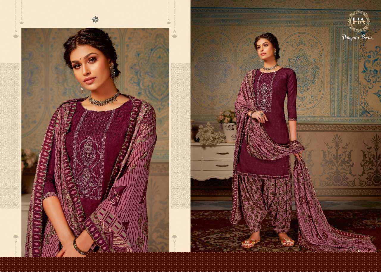 PATIYALA BEATS BY HARSHIT FASHION HUB 536-001 TO 536-010 SERIES DESIGNER FESTIVE SUITS COLLECTION BEAUTIFUL STYLISH FANCY COLORFUL PARTY WEAR & OCCASIONAL WEAR PURE PASHMINA EMBROIDERED DRESSES AT WHOLESALE PRICE
