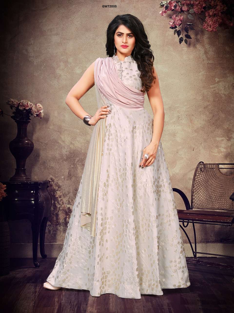 DESIGNER GOWN VOL-2 NX BY INDIAN WOMEN BEAUTIFUL STYLISH FANCY COLORFUL CASUAL WEAR & ETHNIC WEAR & READY TO WEAR IMPORTED GOWNS AT WHOLESALE PRICE