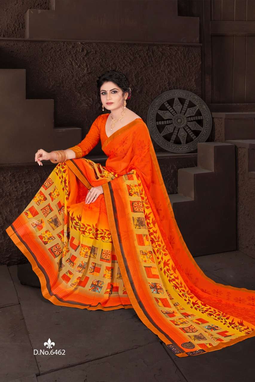 COLORS-47 BY HAYTEE 6462 TO 6469 SERIES INDIAN TRADITIONAL WEAR COLLECTION BEAUTIFUL STYLISH FANCY COLORFUL PARTY WEAR & OCCASIONAL WEAR HEAVY DANI PRINTED SAREES AT WHOLESALE PRICE