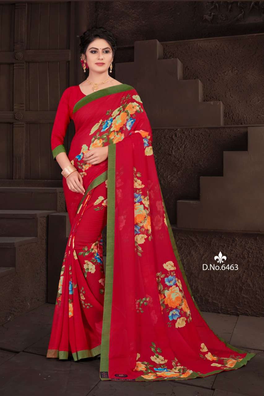 COLORS-47 BY HAYTEE 6462 TO 6469 SERIES INDIAN TRADITIONAL WEAR COLLECTION BEAUTIFUL STYLISH FANCY COLORFUL PARTY WEAR & OCCASIONAL WEAR HEAVY DANI PRINTED SAREES AT WHOLESALE PRICE