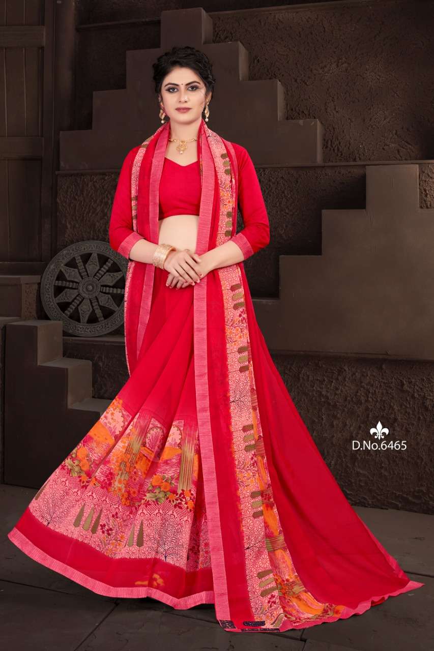 COLORS-47 BY HAYTEE 6462 TO 6469 SERIES INDIAN TRADITIONAL WEAR COLLECTION BEAUTIFUL STYLISH FANCY COLORFUL PARTY WEAR & OCCASIONAL WEAR HEAVY DANI PRINTED SAREES AT WHOLESALE PRICE