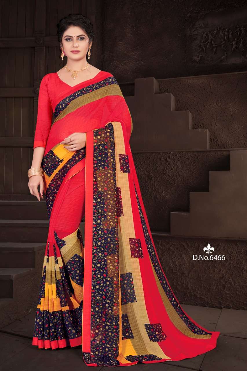 COLORS-47 BY HAYTEE 6462 TO 6469 SERIES INDIAN TRADITIONAL WEAR COLLECTION BEAUTIFUL STYLISH FANCY COLORFUL PARTY WEAR & OCCASIONAL WEAR HEAVY DANI PRINTED SAREES AT WHOLESALE PRICE