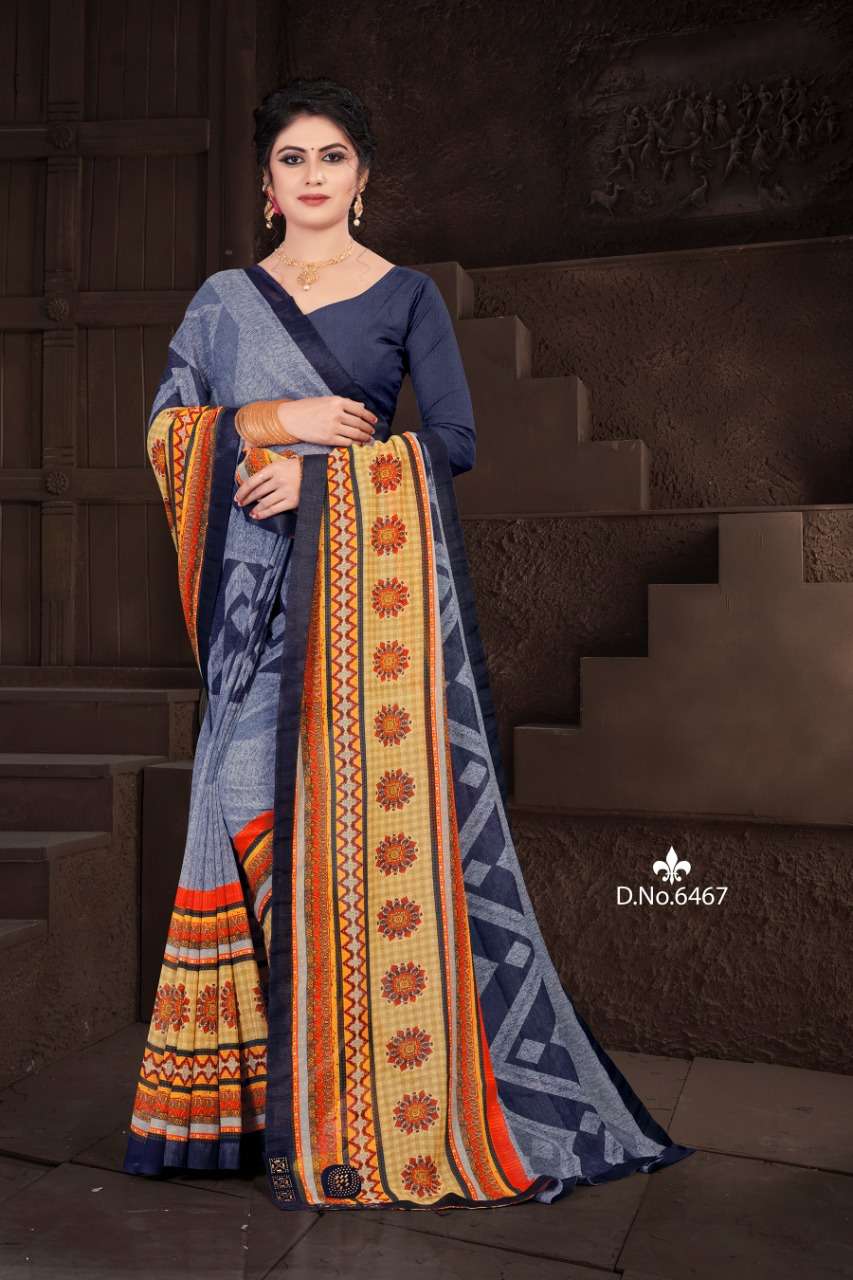 COLORS-47 BY HAYTEE 6462 TO 6469 SERIES INDIAN TRADITIONAL WEAR COLLECTION BEAUTIFUL STYLISH FANCY COLORFUL PARTY WEAR & OCCASIONAL WEAR HEAVY DANI PRINTED SAREES AT WHOLESALE PRICE