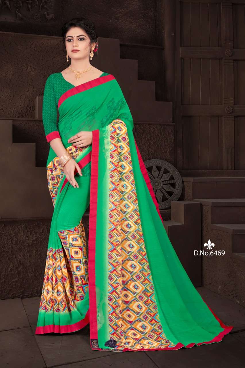 COLORS-47 BY HAYTEE 6462 TO 6469 SERIES INDIAN TRADITIONAL WEAR COLLECTION BEAUTIFUL STYLISH FANCY COLORFUL PARTY WEAR & OCCASIONAL WEAR HEAVY DANI PRINTED SAREES AT WHOLESALE PRICE