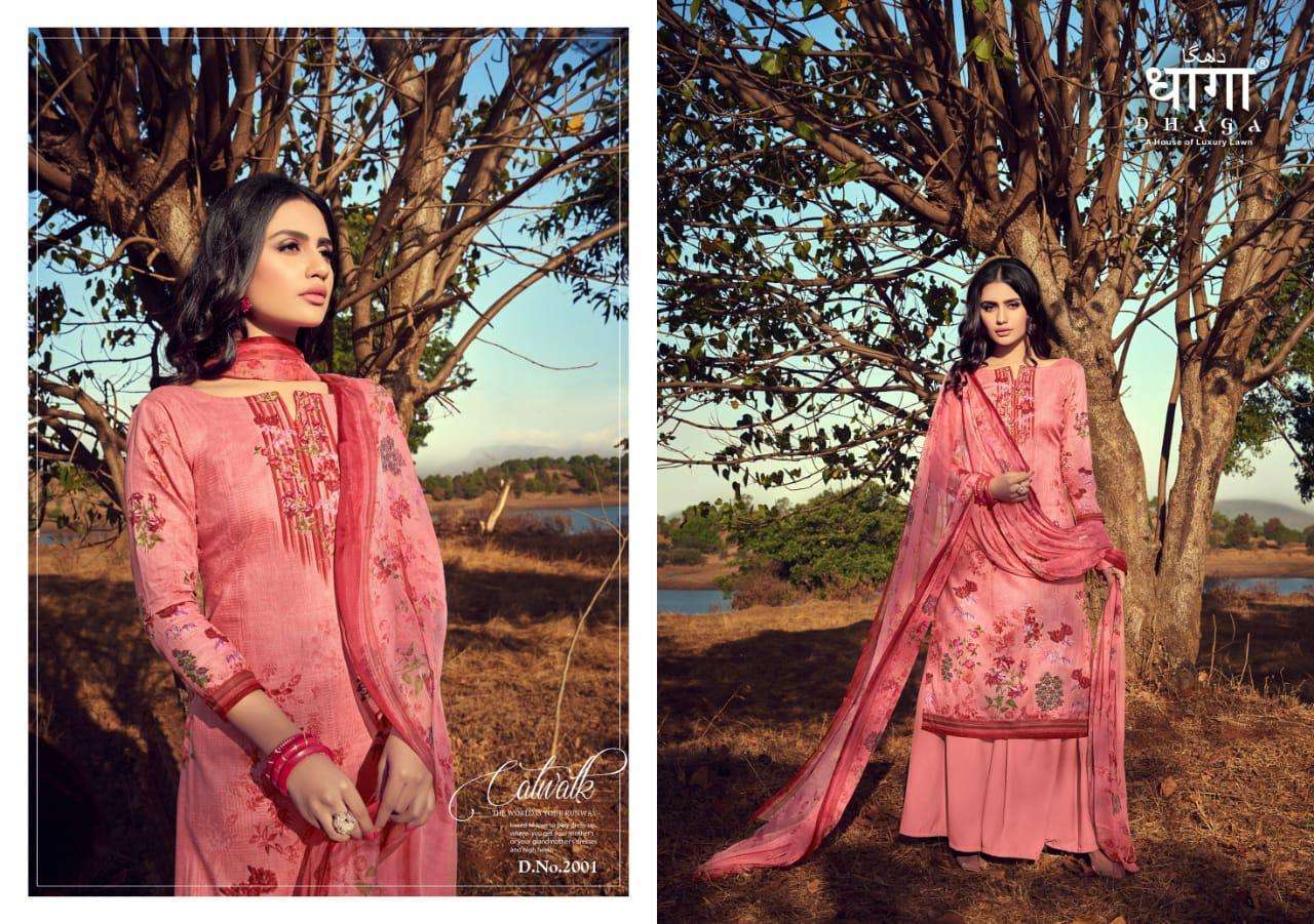 RUBINA BY DHAGA 2001 TO 2006 SERIES DESIGNER SUITS BEAUTIFUL STYLISH FANCY COLORFUL PARTY WEAR & OCCASIONAL WEAR PURE CAMBRIC COTTON PRINTED DRESSES AT WHOLESALE PRICE
