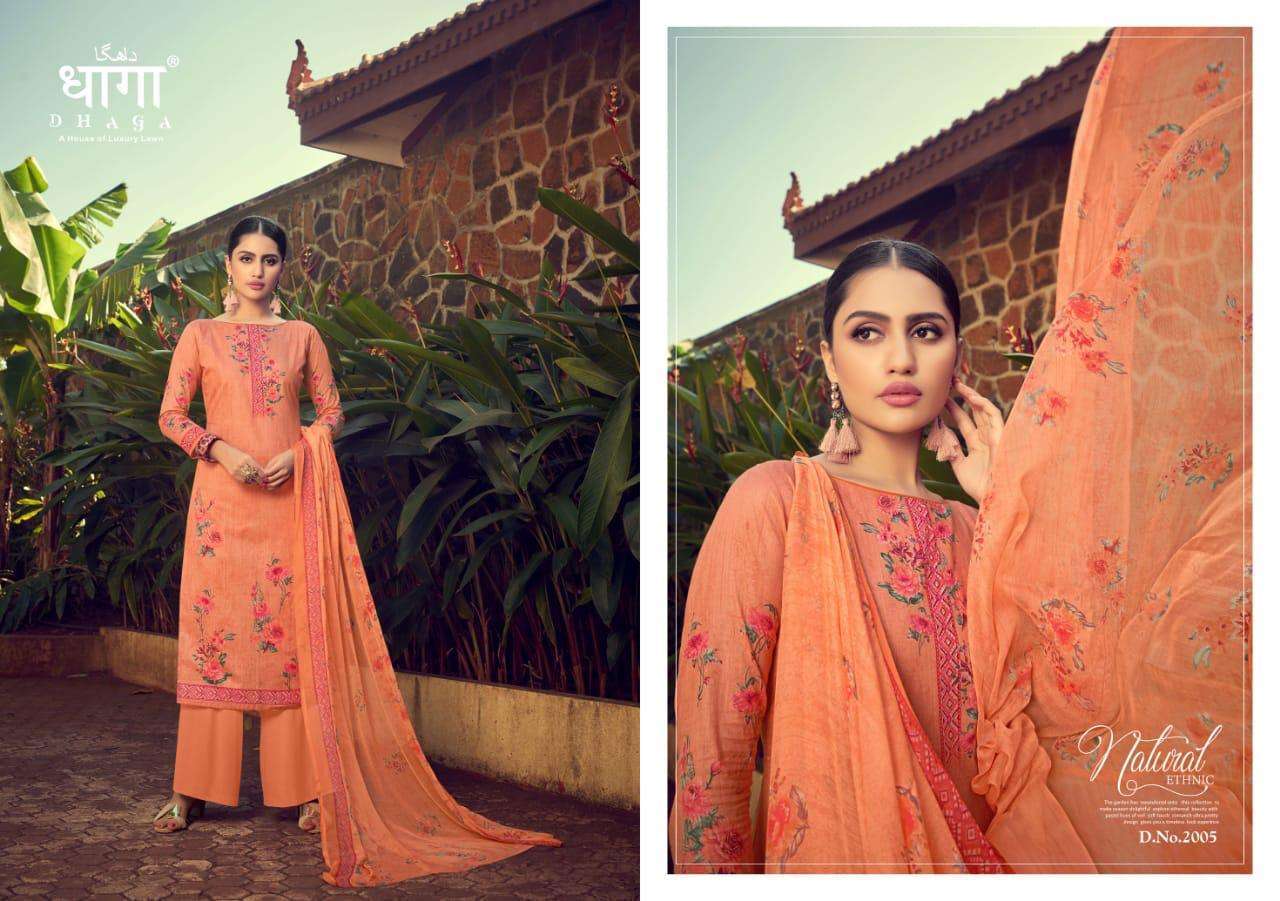 RUBINA BY DHAGA 2001 TO 2006 SERIES DESIGNER SUITS BEAUTIFUL STYLISH FANCY COLORFUL PARTY WEAR & OCCASIONAL WEAR PURE CAMBRIC COTTON PRINTED DRESSES AT WHOLESALE PRICE