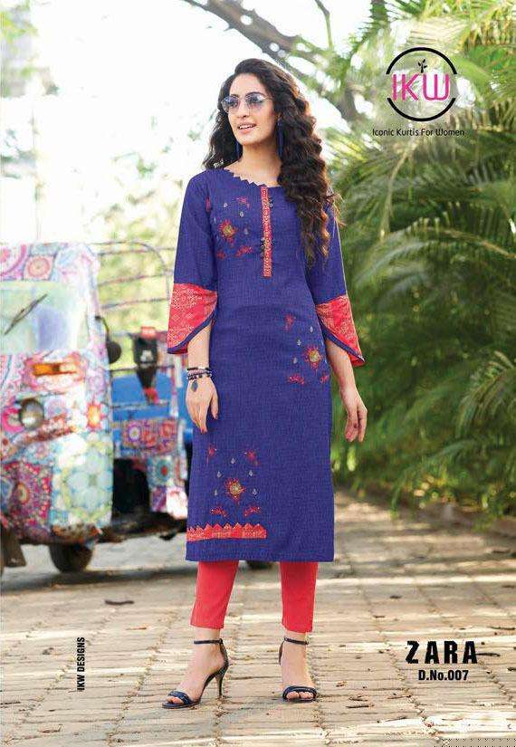 ZARA VOL-2 BY IKW 001 TO 008 SERIES BEAUTIFUL STYLISH FANCY COLORFUL CASUAL WEAR & ETHNIC WEAR HEAVY RAYON KURTIS AT WHOLESALE PRICE