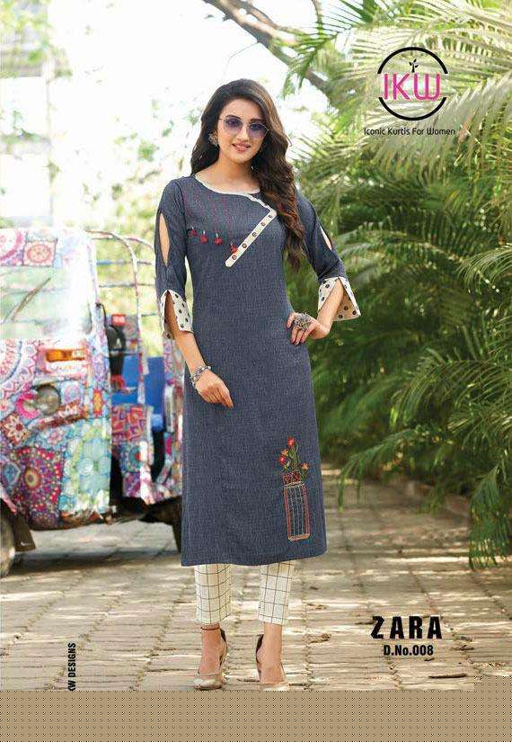 ZARA VOL-2 BY IKW 001 TO 008 SERIES BEAUTIFUL STYLISH FANCY COLORFUL CASUAL WEAR & ETHNIC WEAR HEAVY RAYON KURTIS AT WHOLESALE PRICE