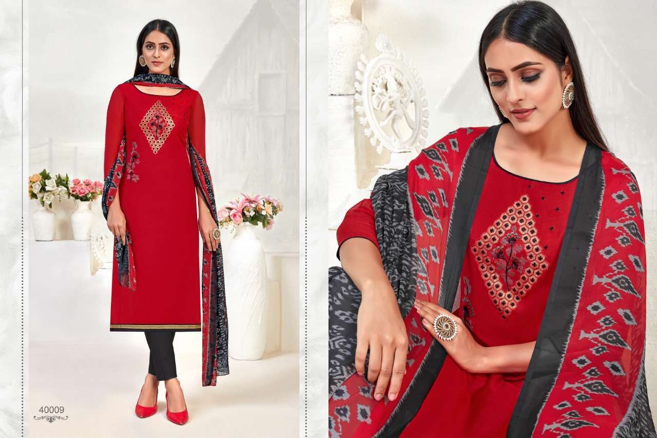 WILD CARD VOL-3 BY RAGHAV CREATION 40001 TO 40012 SERIES DESIGNER SUITS COLLECTION BEAUTIFUL STYLISH FANCY COLORFUL PARTY WEAR & OCCASIONAL WEAR PURE CHANDERI PRINTED DRESSES AT WHOLESALE PRICE