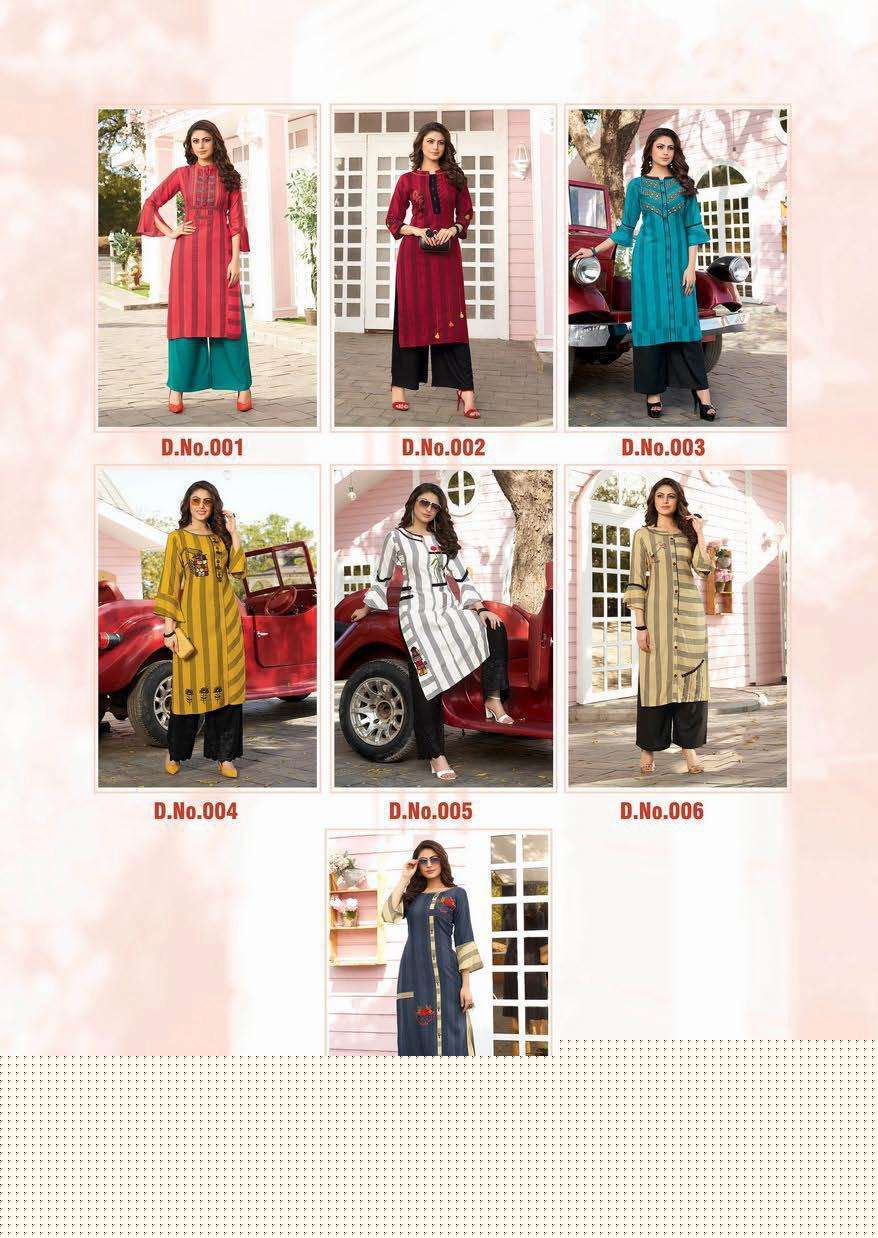 STRIPES VOL-2 BY IKW 001 TO 007 SERIES STYLISH FANCY BEAUTIFUL COLORFUL CASUAL WEAR & ETHNIC WEAR HEAVY RAYON KURTIS AT WHOLESALE PRICE