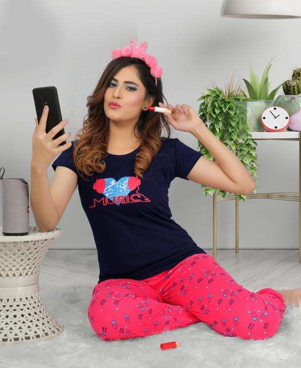 COMFORT NIGHTY VOL-2 BY KAAMIRI 01 TO 06 SERIES BEAUTIFUL STYLISH FANCY COLORFUL CASUAL WEAR & ETHNIC WEAR HOSIERY SINKER TOPS AND BOTTOM AT WHOLESALE PRICE