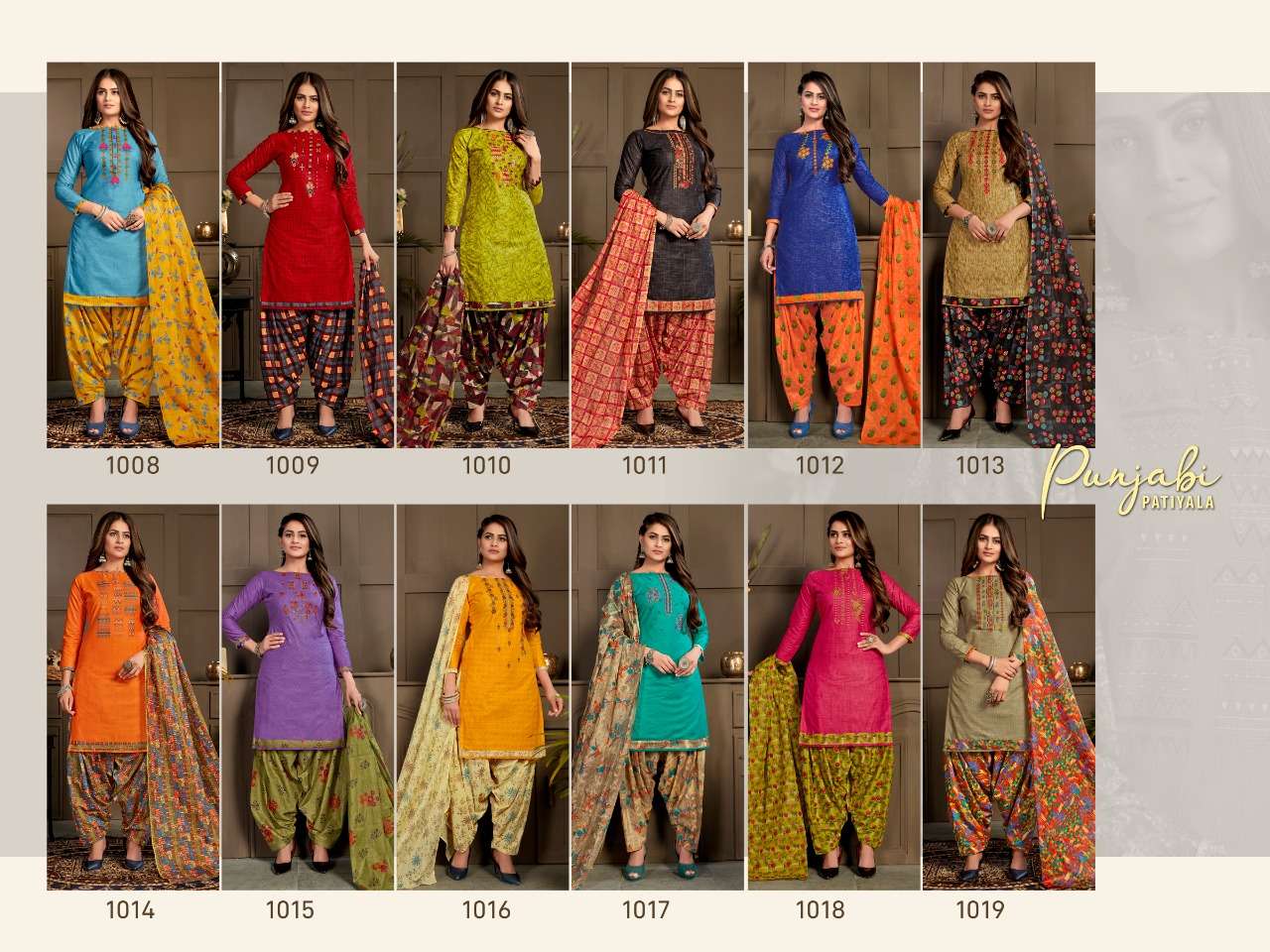 PUNJABI PATIYALA BY FALAK INTERNATIONAL 1008 TO 1019 SERIES DESIGNER FESTIVE SUITS COLLECTION BEAUTIFUL STYLISH FANCY COLORFUL PARTY WEAR & OCCASIONAL WEAR FANCY PATIYALA DRESSES AT WHOLESALE PRICE