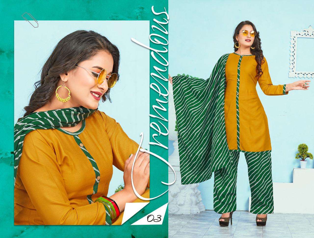 JANET BY TRENDY 01 TO 06 SERIES BEAUTIFUL STYLISH FANCY COLORFUL CASUAL WEAR & ETHNIC WEAR & READY TO WEAR RAYON PLAIN DRESSES AT WHOLESALE PRICE