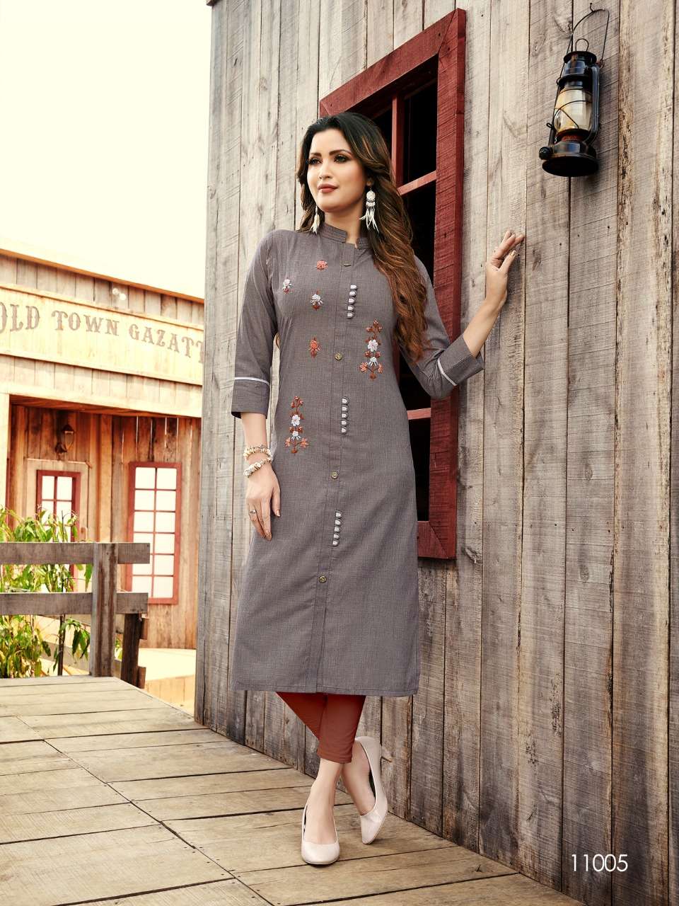 WORK CULTURE BY FIESTA 11001 TO 11006 SERIES BEAUTIFUL STYLISH FANCY COLORFUL CASUAL WEAR & ETHNIC WEAR & READY TO WEAR KHADI SILK KURTIS AT WHOLESALE PRICE