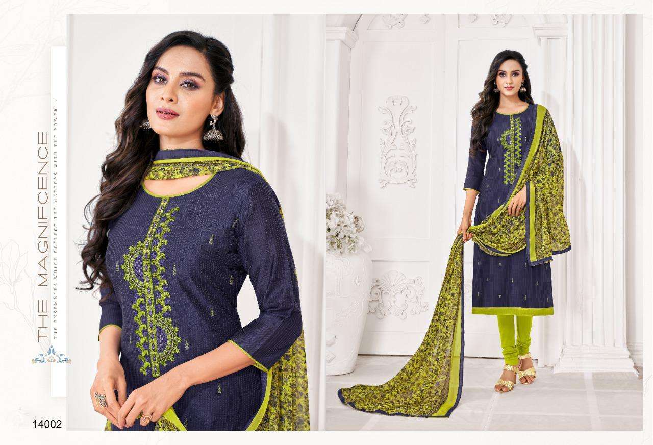 AUTOGRAPH VOL-14 BY SHAGUN LIFESTYLE 14001 TO 14012 SERIES BEAUTIFUL SUITS STYLISH FANCY COLORFUL CASUAL WEAR & ETHNIC WEAR SLUB LININGS WITH EMBROIDERED DRESSES AT WHOLESALE PRICE