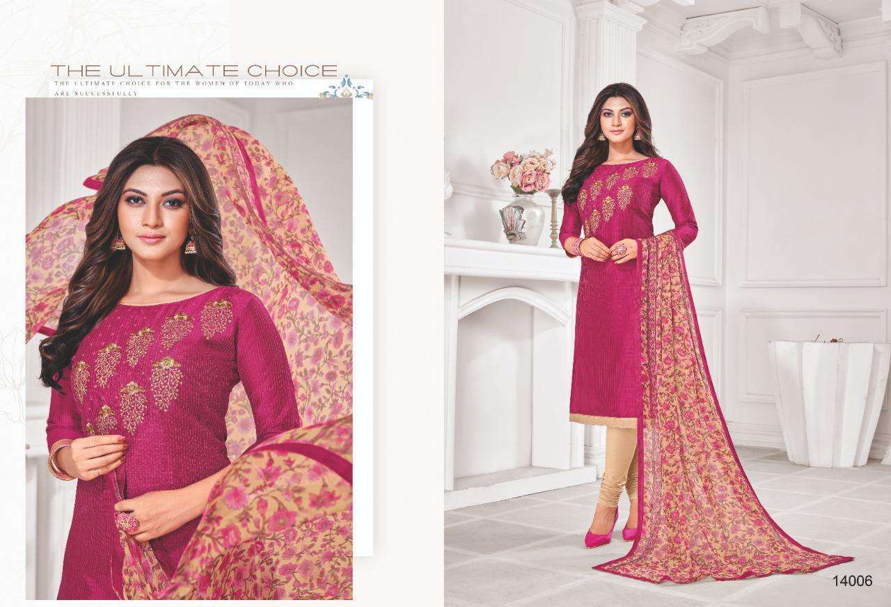 AUTOGRAPH VOL-14 BY SHAGUN LIFESTYLE 14001 TO 14012 SERIES BEAUTIFUL SUITS STYLISH FANCY COLORFUL CASUAL WEAR & ETHNIC WEAR SLUB LININGS WITH EMBROIDERED DRESSES AT WHOLESALE PRICE