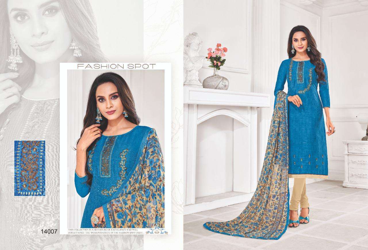 AUTOGRAPH VOL-14 BY SHAGUN LIFESTYLE 14001 TO 14012 SERIES BEAUTIFUL SUITS STYLISH FANCY COLORFUL CASUAL WEAR & ETHNIC WEAR SLUB LININGS WITH EMBROIDERED DRESSES AT WHOLESALE PRICE