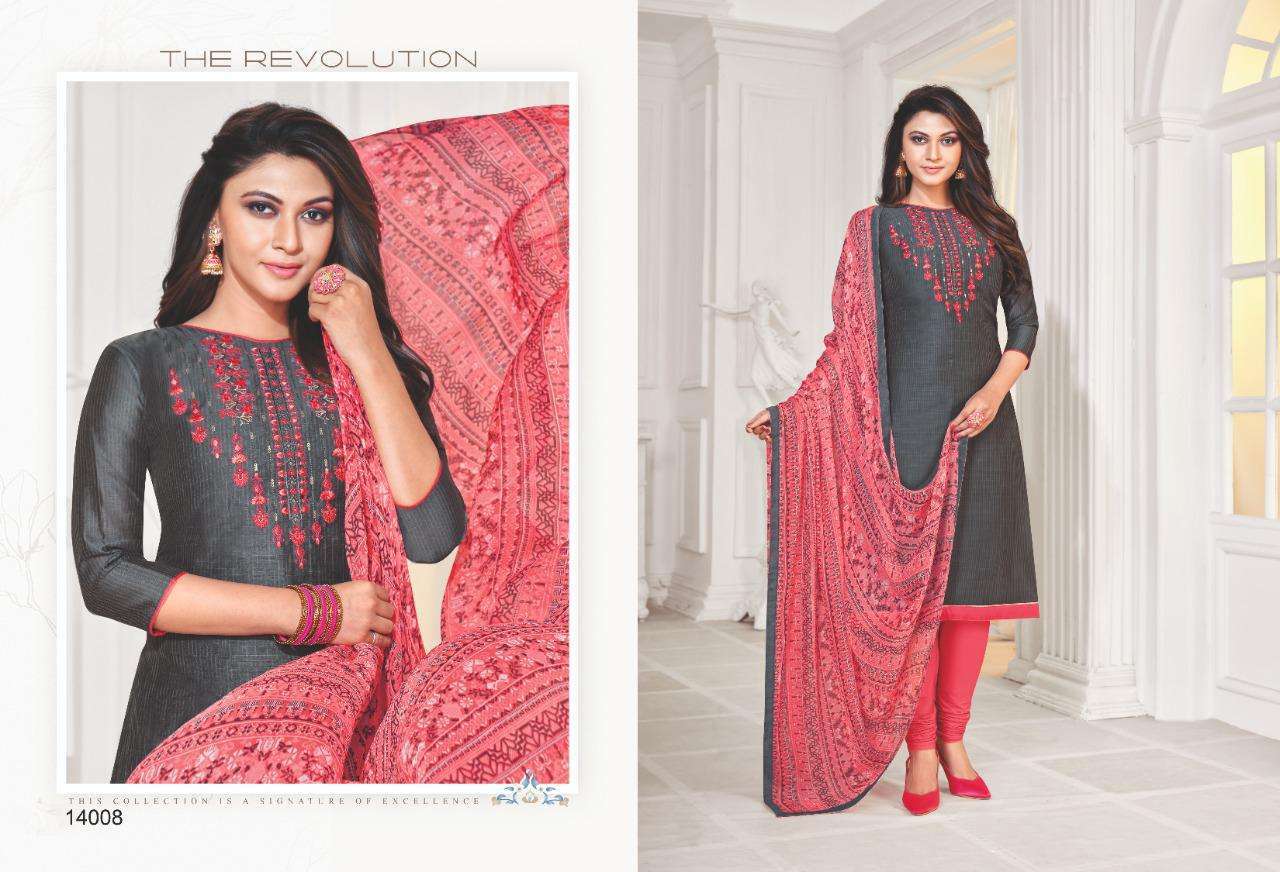 AUTOGRAPH VOL-14 BY SHAGUN LIFESTYLE 14001 TO 14012 SERIES BEAUTIFUL SUITS STYLISH FANCY COLORFUL CASUAL WEAR & ETHNIC WEAR SLUB LININGS WITH EMBROIDERED DRESSES AT WHOLESALE PRICE