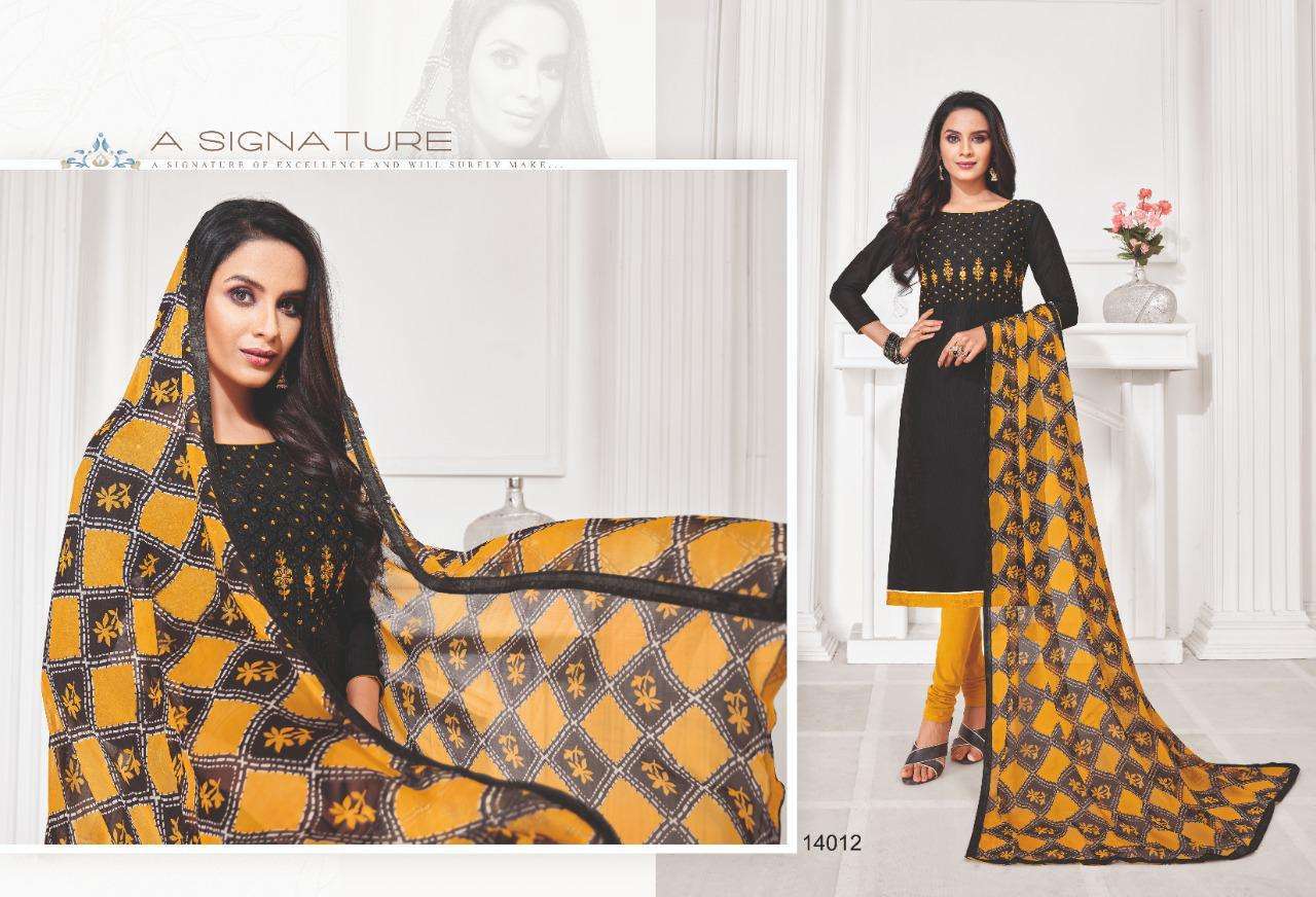 AUTOGRAPH VOL-14 BY SHAGUN LIFESTYLE 14001 TO 14012 SERIES BEAUTIFUL SUITS STYLISH FANCY COLORFUL CASUAL WEAR & ETHNIC WEAR SLUB LININGS WITH EMBROIDERED DRESSES AT WHOLESALE PRICE